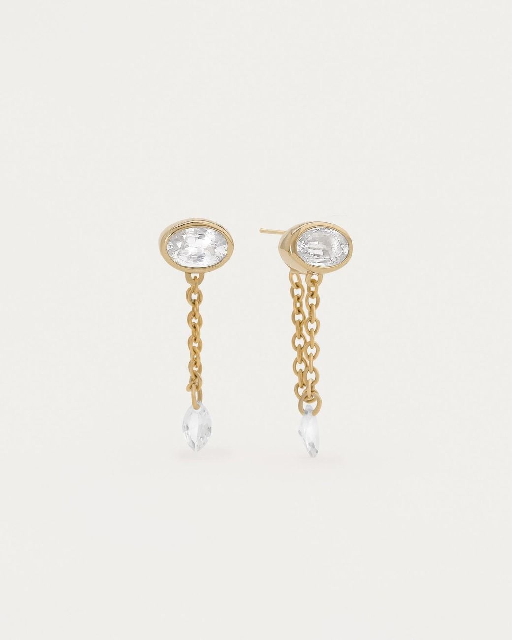 Stone Fruit Blue Juicy Chain Earrings