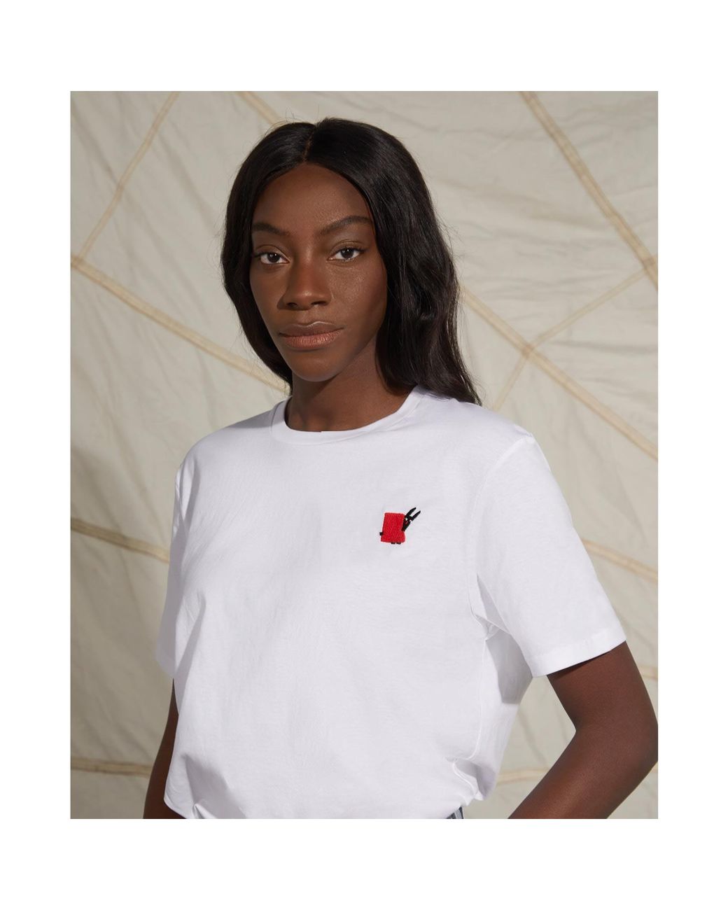 INGMARSON White Pierre Buttin Embroidered T-Shirt