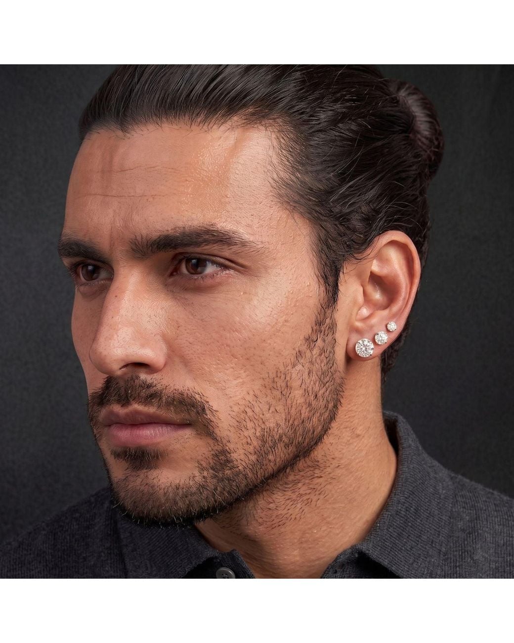 Sophelia Metallic Round Solitaire Stud Earrings For