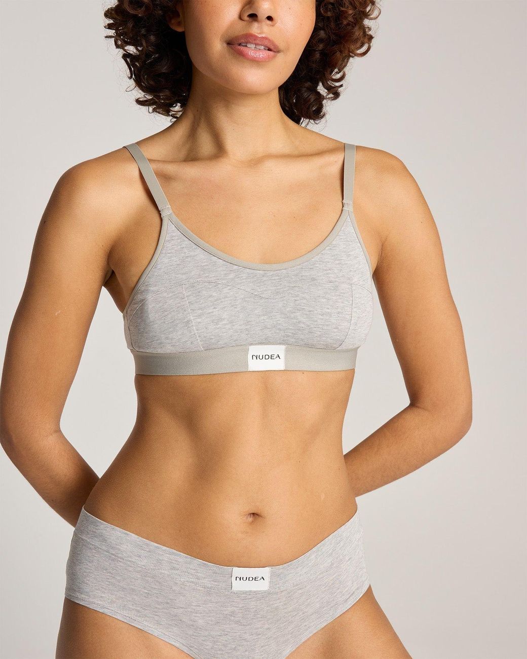 Nudea White Cotton Modal Contour Scoop Bralette