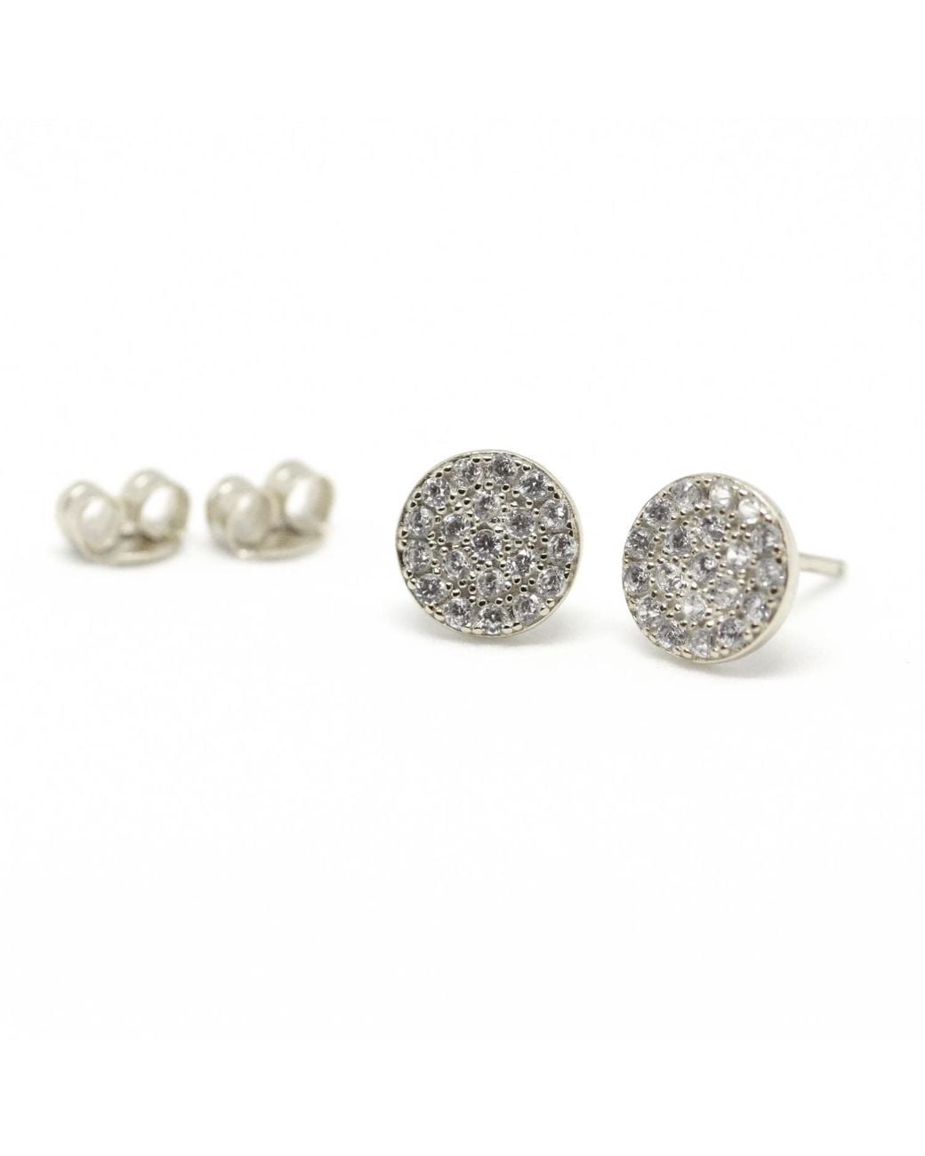 VicStoneNYC Fine Jewelry Metallic Natural Diamond V S E Color Stud Earrings