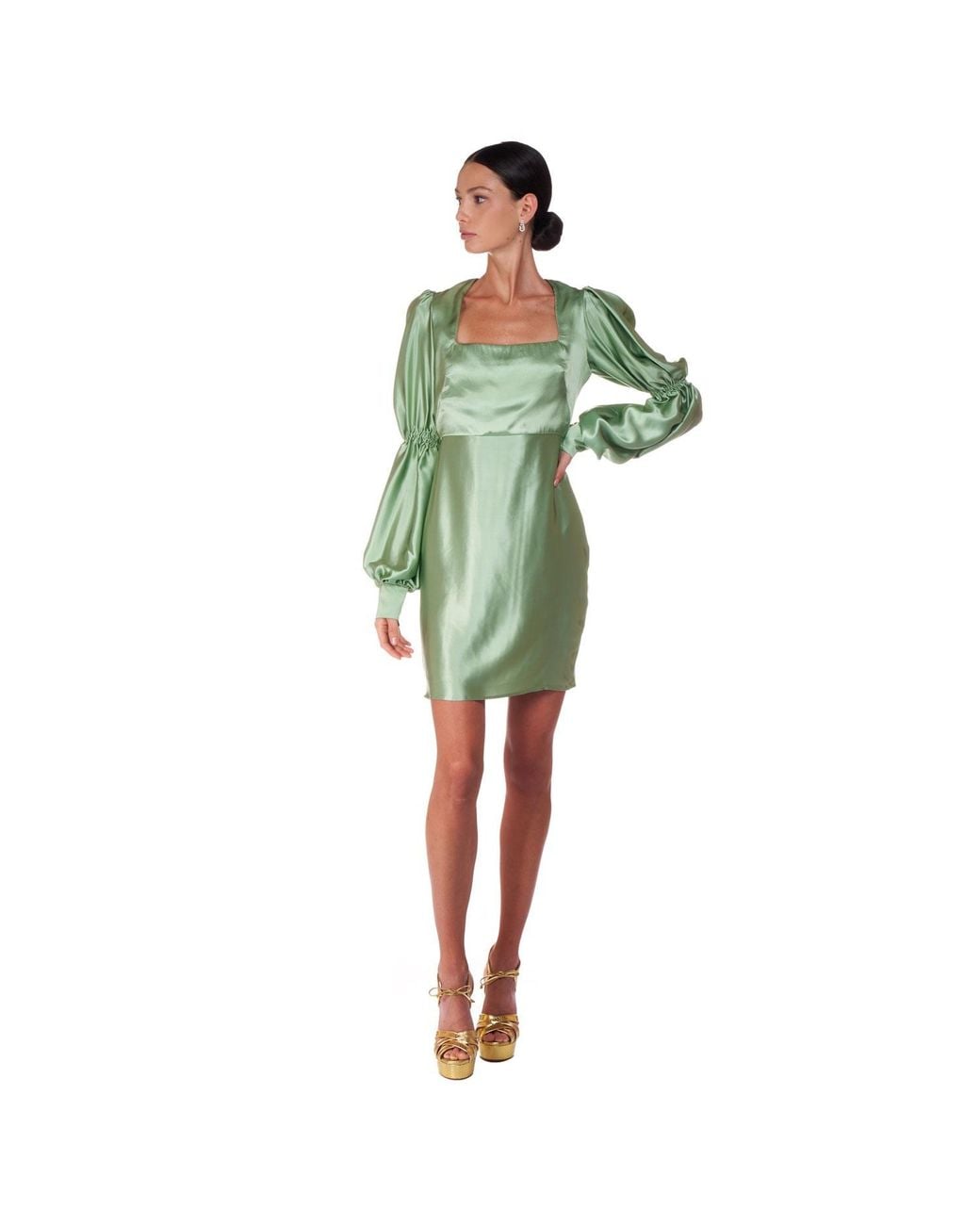 Sofia Tsereteli Green Short Light Dress