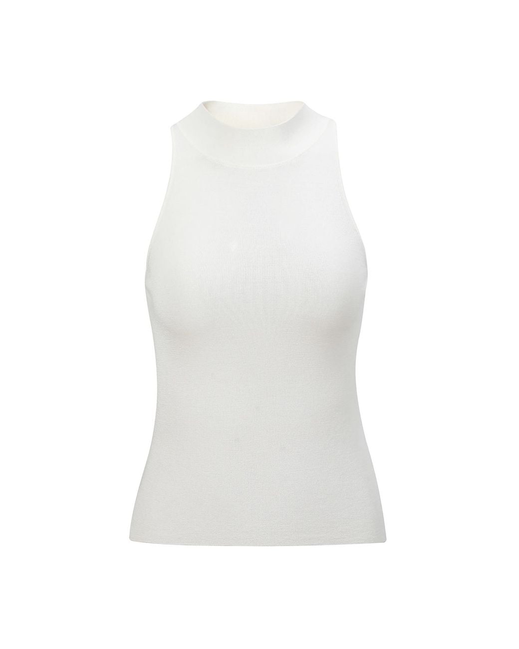 NUAJE NUAJE White May Halterneck Wool And Silk Knit Tank
