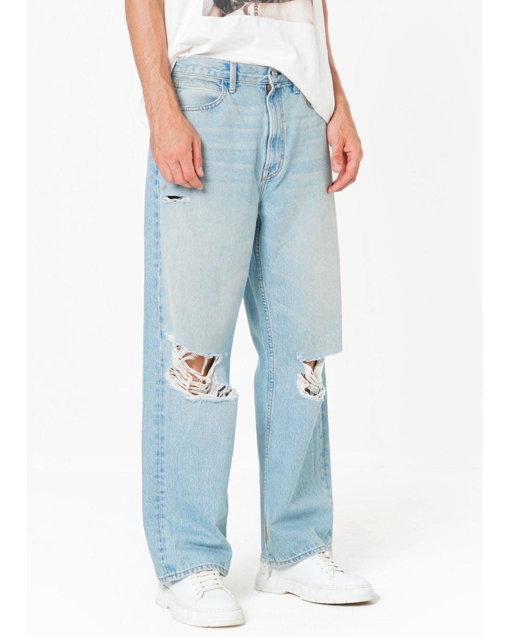 NOEND Blue Noend Slouch Loose Jeans for men