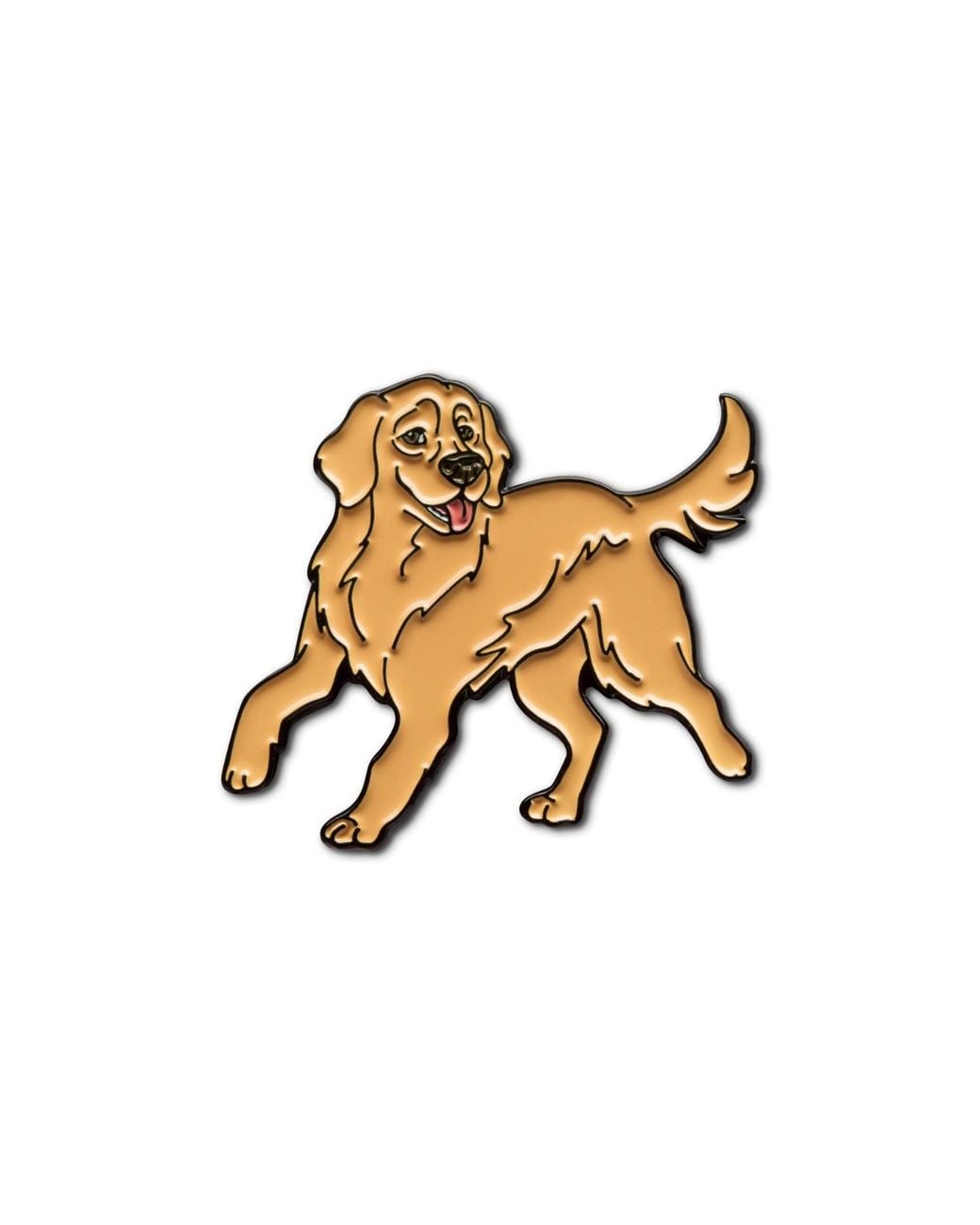 Make Heads Turn Metallic Enamel Pin Golden Retriever Dog