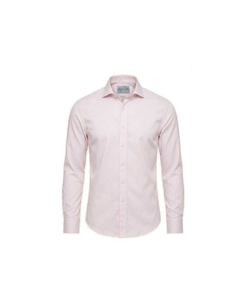 Ron Tomson Purple Pure Cotton Spread Collar Fitted Dress Shirt for men