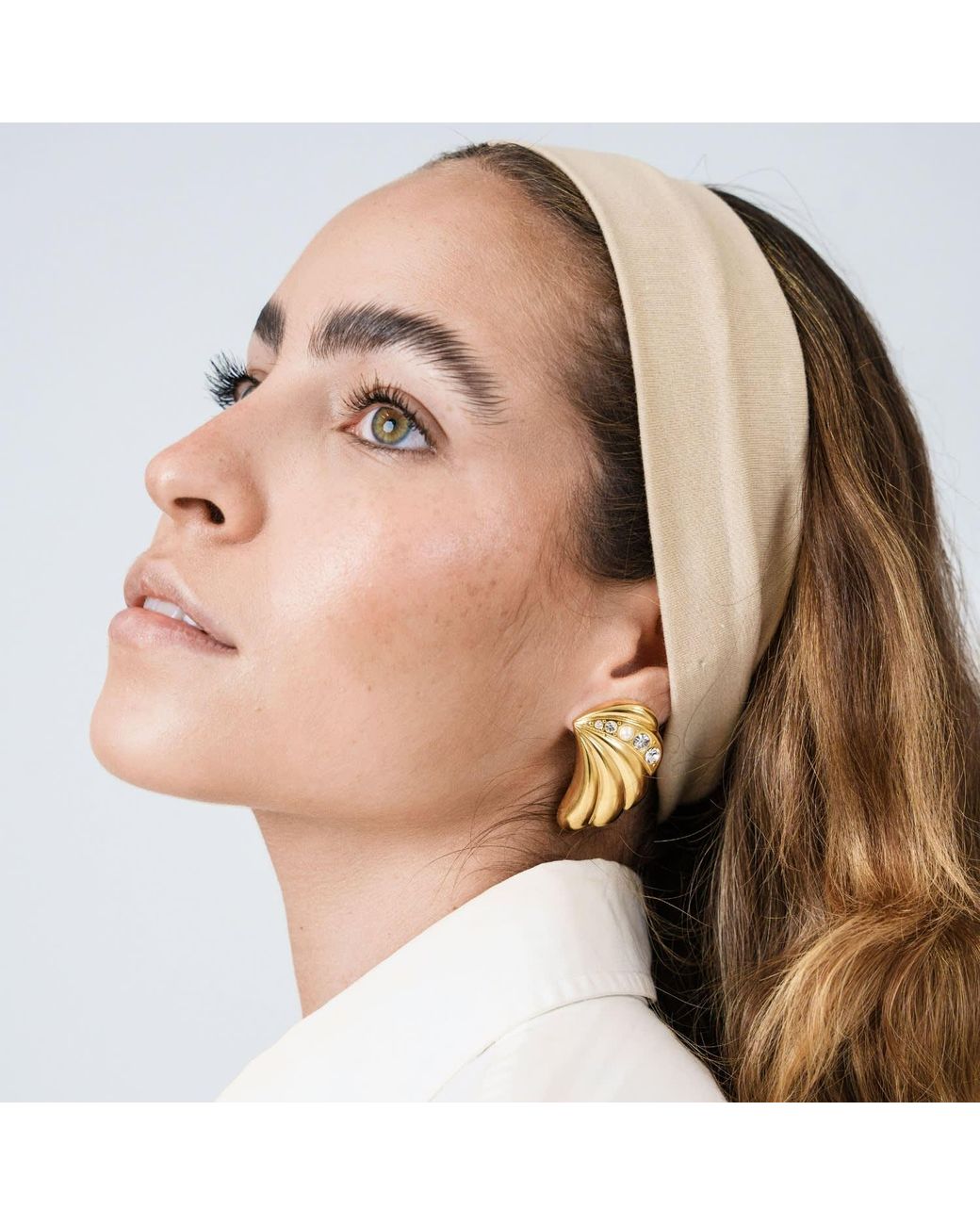 Eyeconic by Samar Ajram Yellow Arguelles Shell Earrings