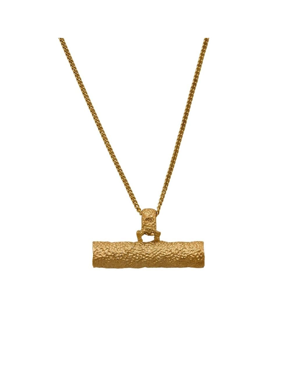 Claire Hill Designs Metallic F This Sh* T Bar Necklace
