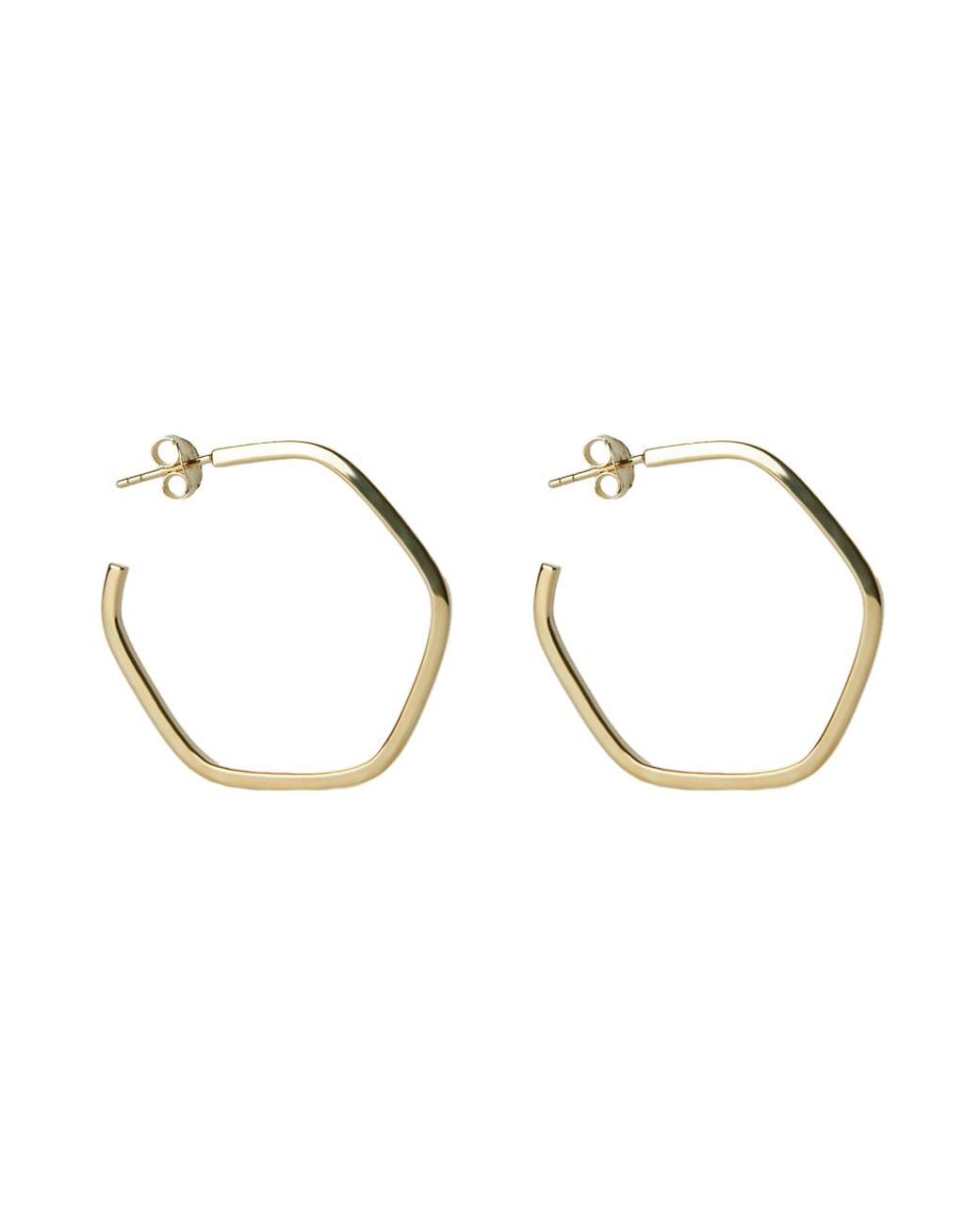 Argento Vivo Metallic The Two-Tone Hexagon Hoop