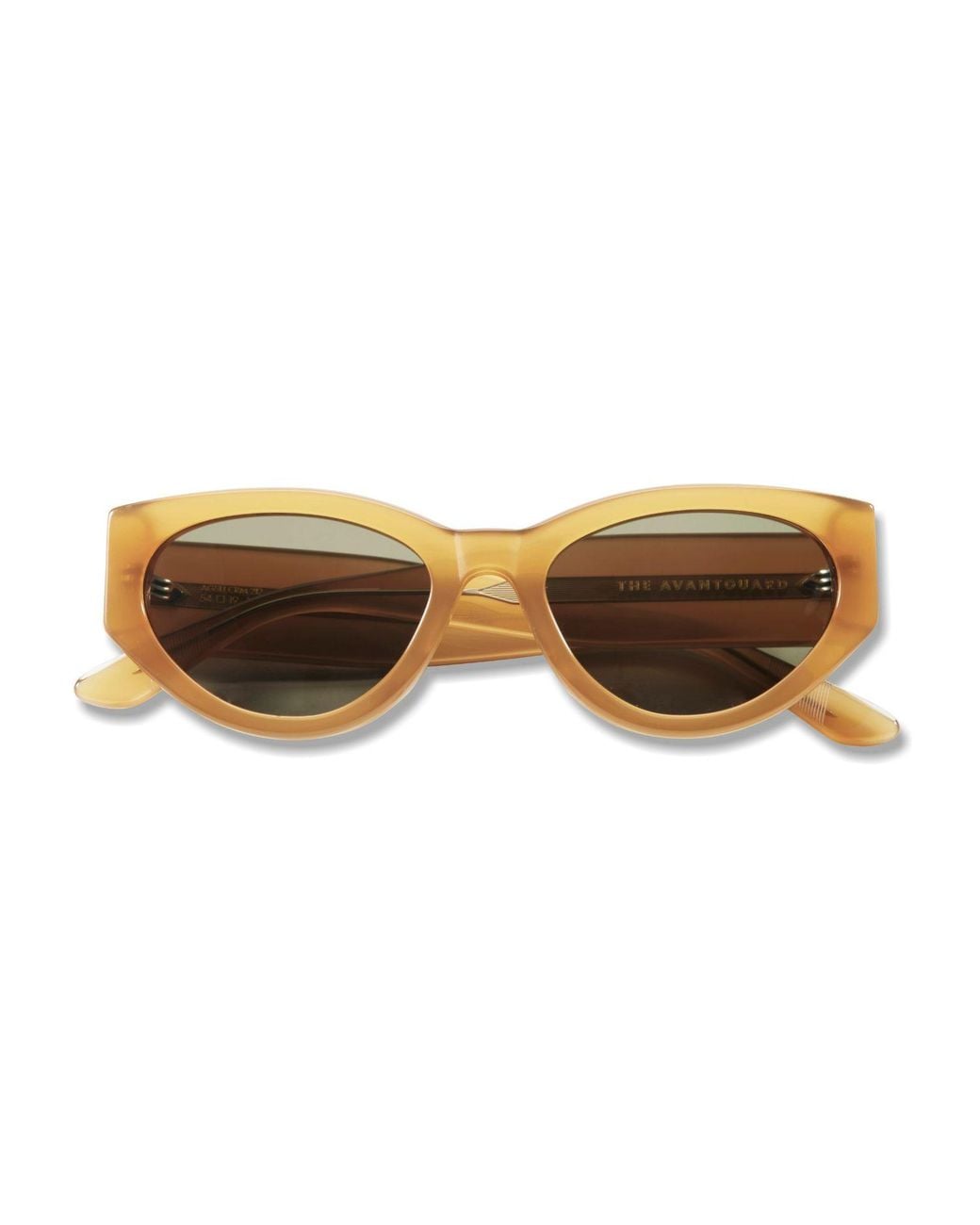 The Avantguard Brown Sunflower Caramel Cat Eye Sunglasses