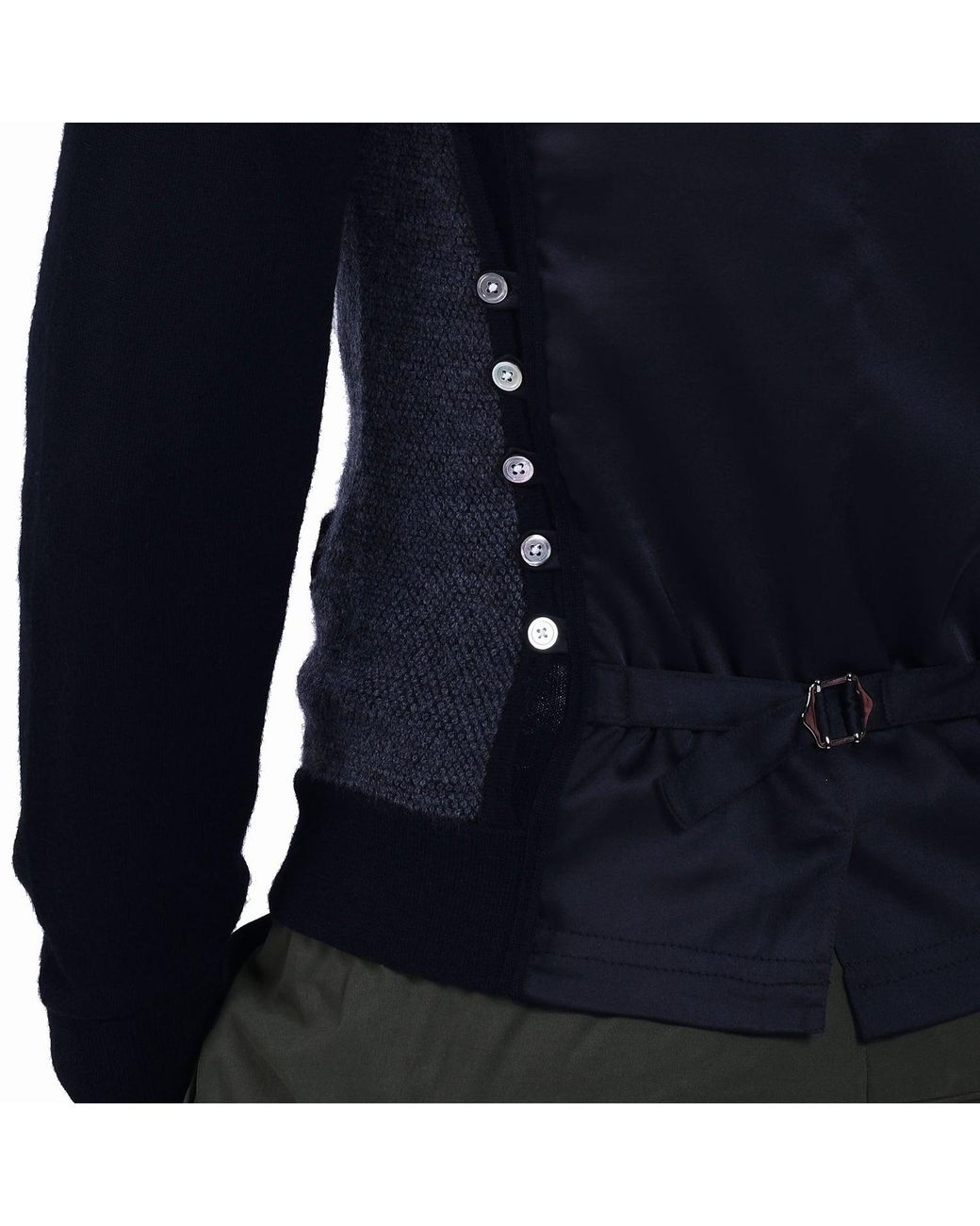 Smart and Joy Blue Light Wool Cardigan for men