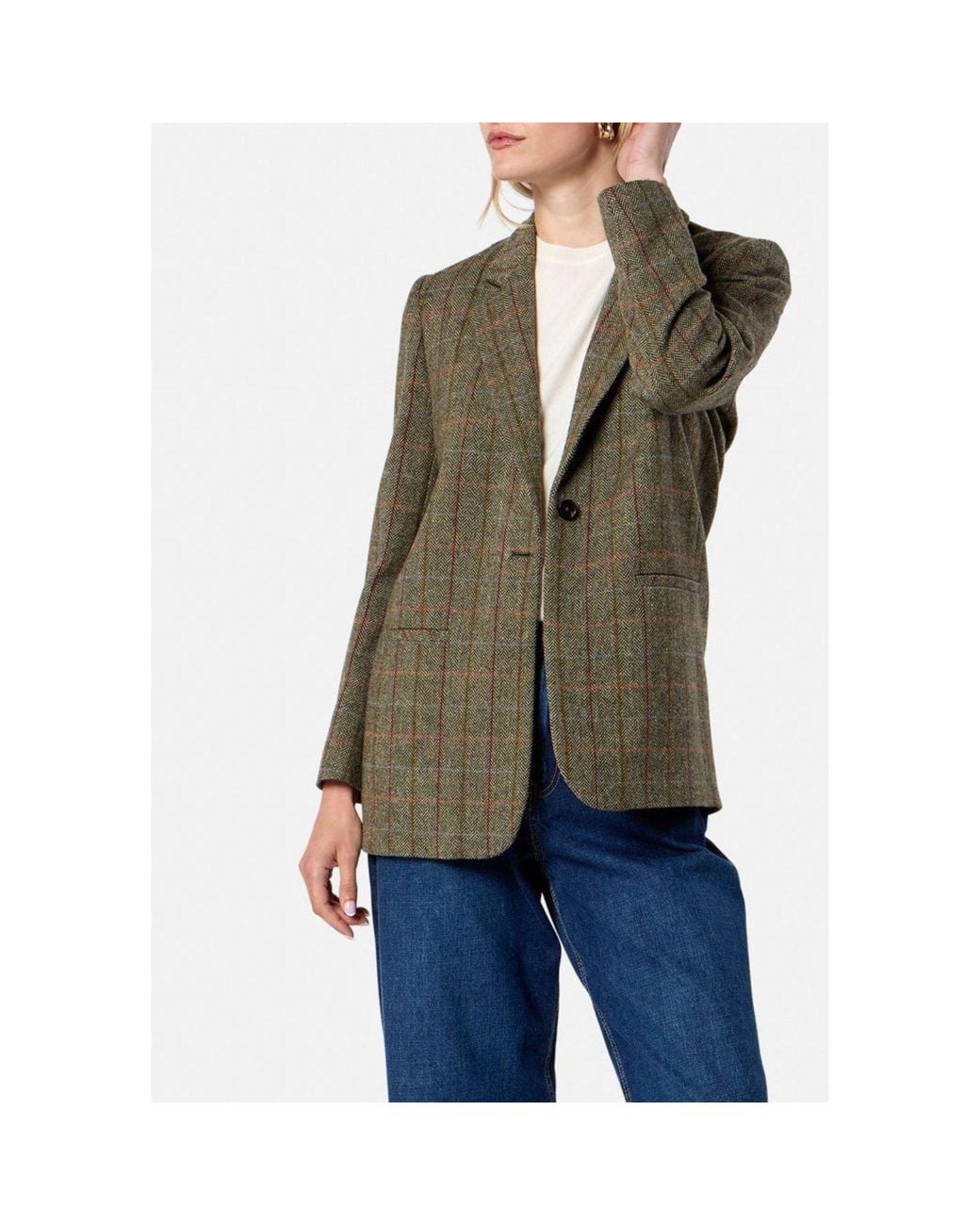 Helen Mcalinden Green Cassie Herringbone Tweed Jacket