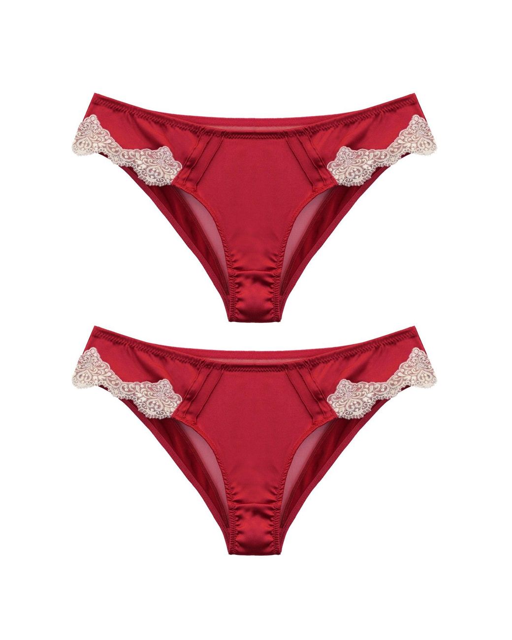 Tallulah Love Red Two X Opulent Lace Briefs