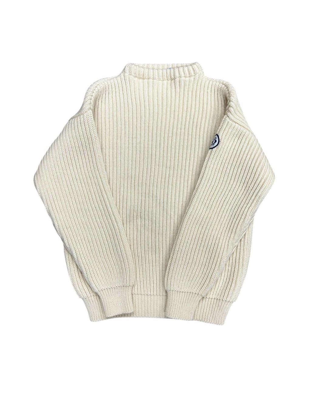 Arthur Beale White Erebus Boat Neck Pullover for men