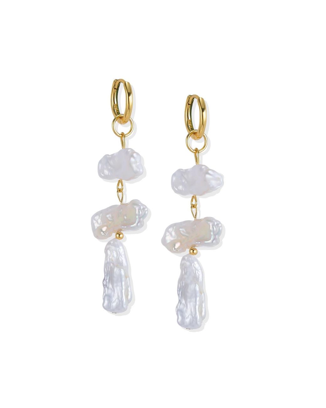 Lait & Lune Metallic Toccata Pearl Earrings