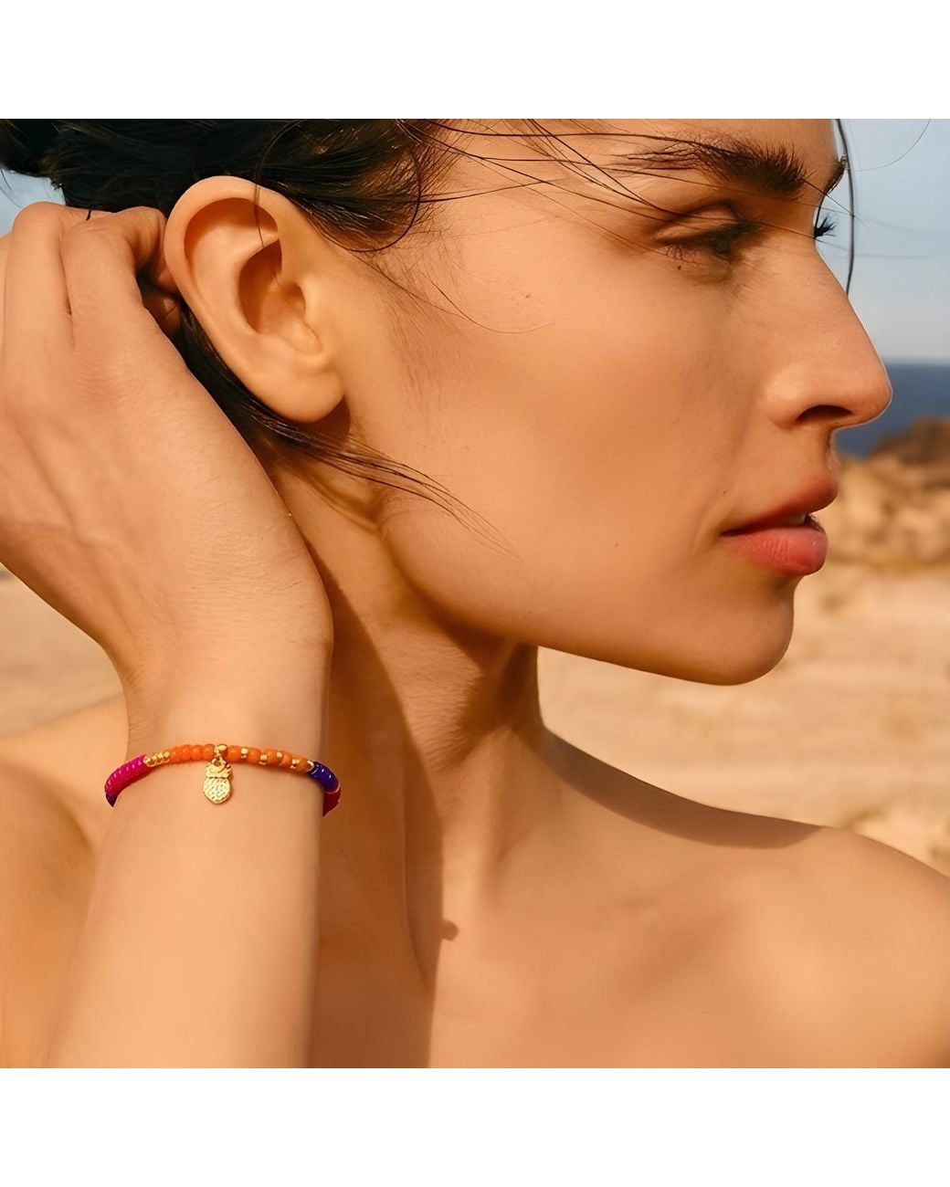 With Love Darling Metallic Geni Pearl Bracelet