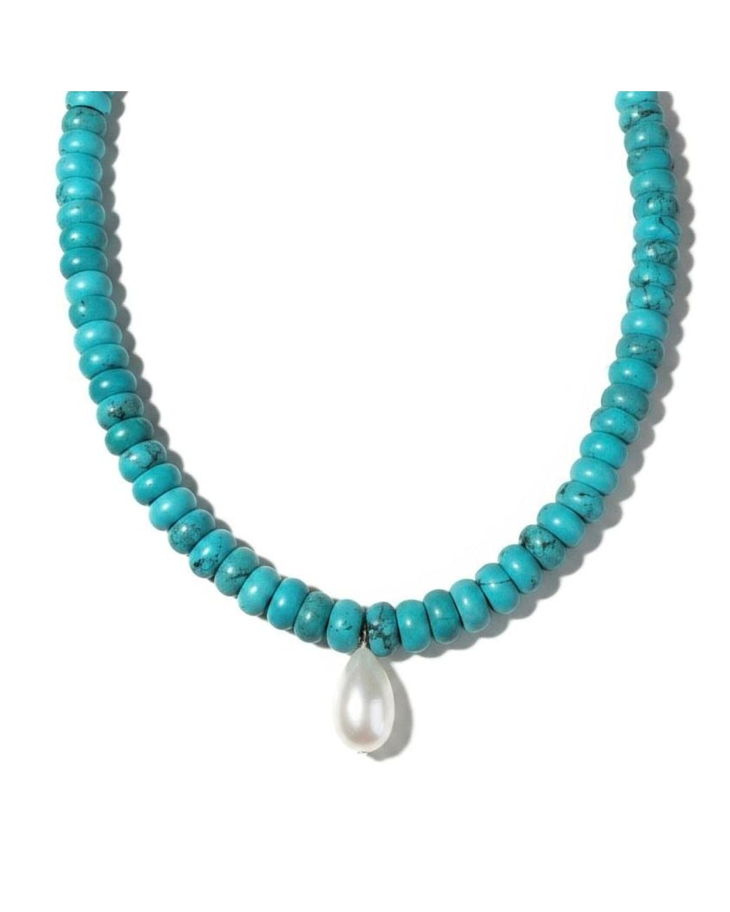 Leni James Blue The Livia And Pearl Necklace