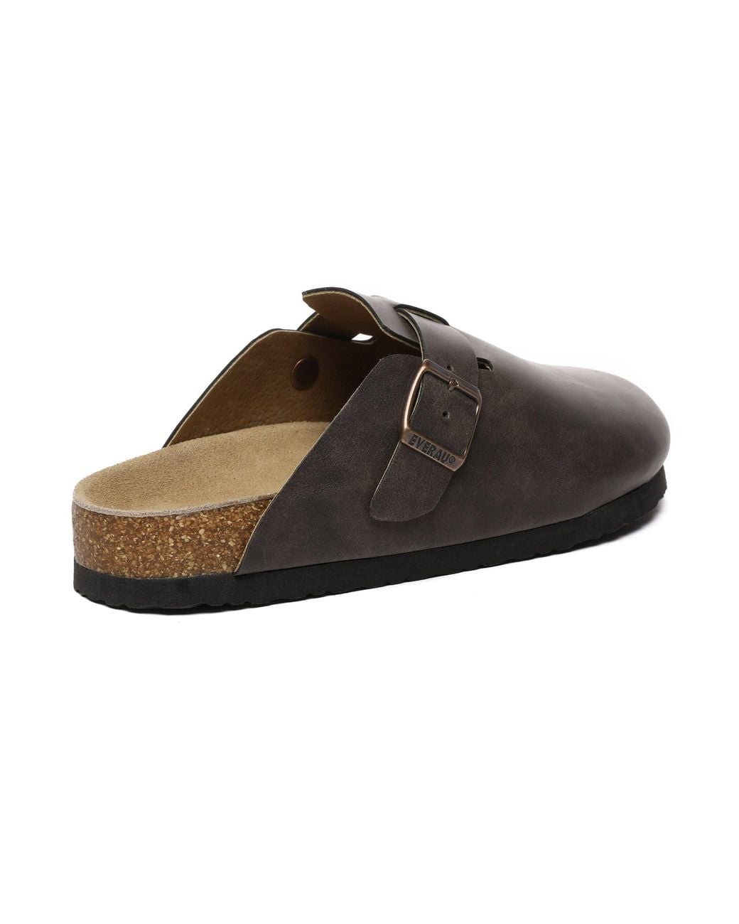 EverAu Australia Brown Hardhead Leather Comfort Clog Sandals for men