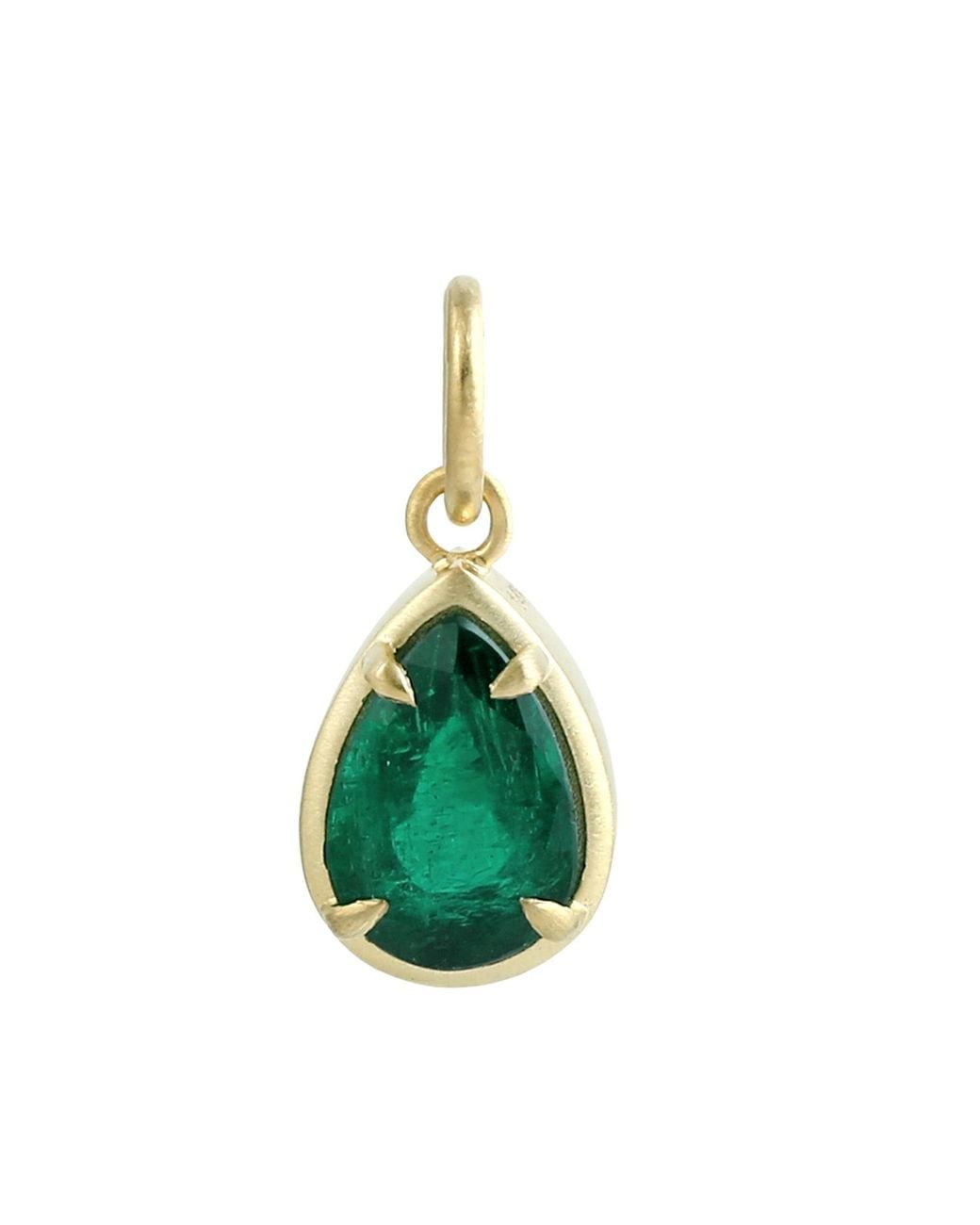 Artisan Green 14K Emerald Pear-Shaped Pendant