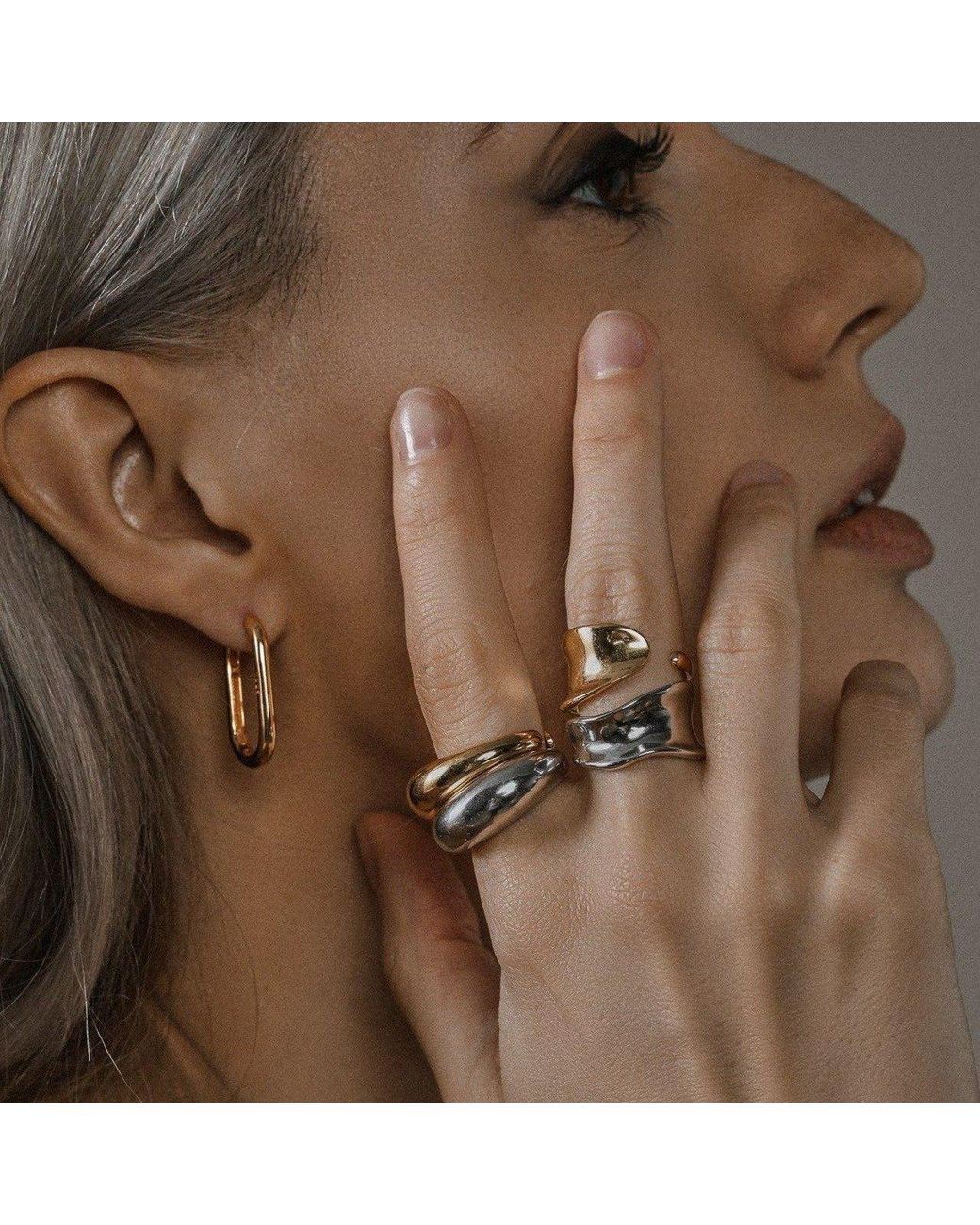 Lait & Lune Metallic Vortex Dome Ring