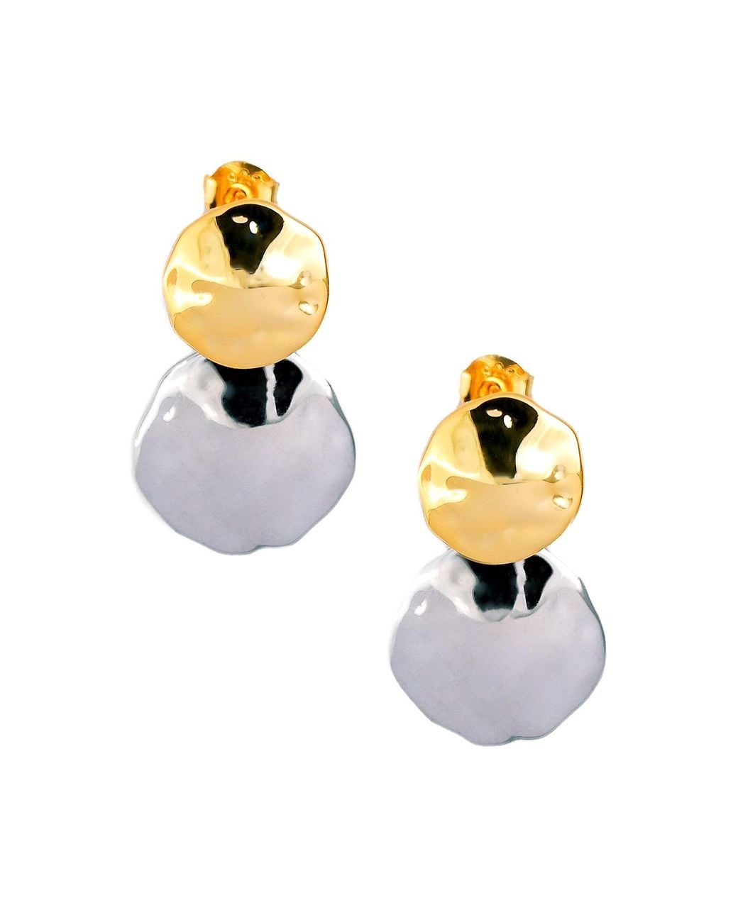 Zynnia Collective Metallic Two Tone Disc Dangles