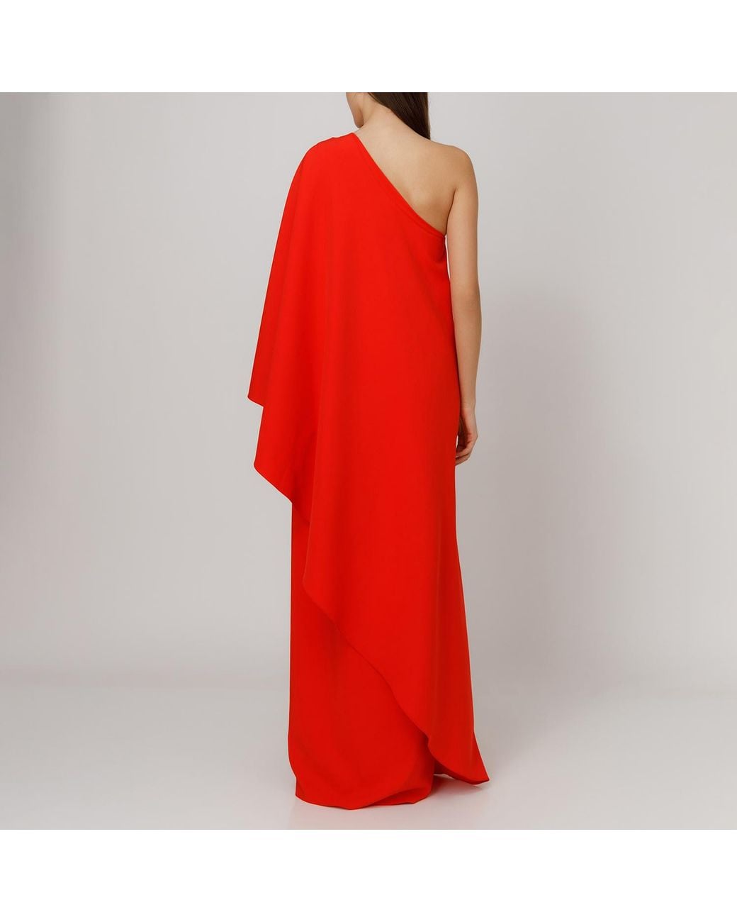 LIA ARAM Red Mono Drape Gown