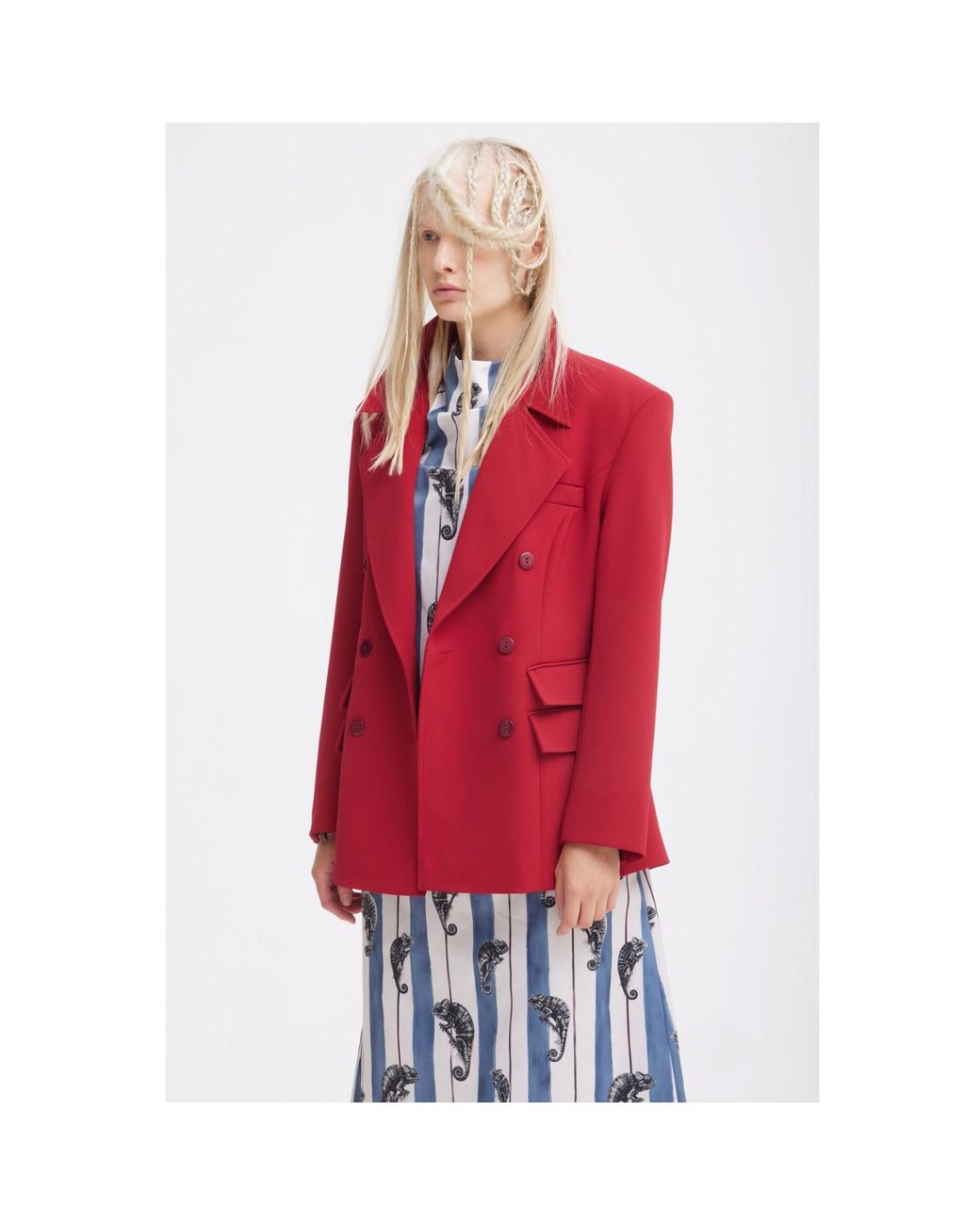 Julia Allert Classic Tailored Double-Breasted Blazer