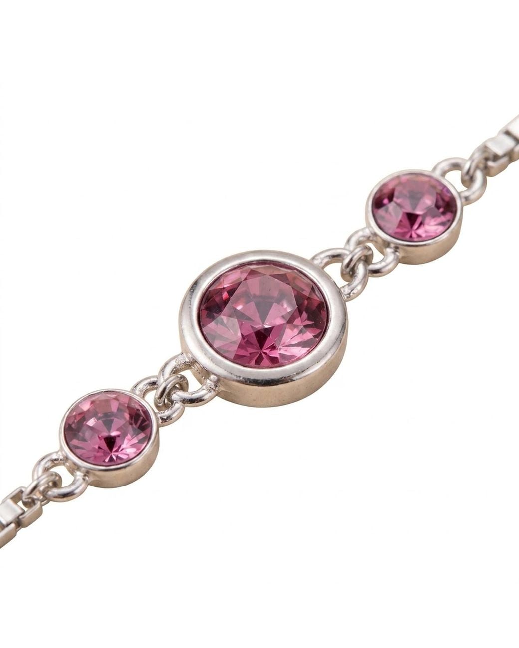 Modenaire Metallic Fuchsia Crystal Glitter Bracelet Bangle