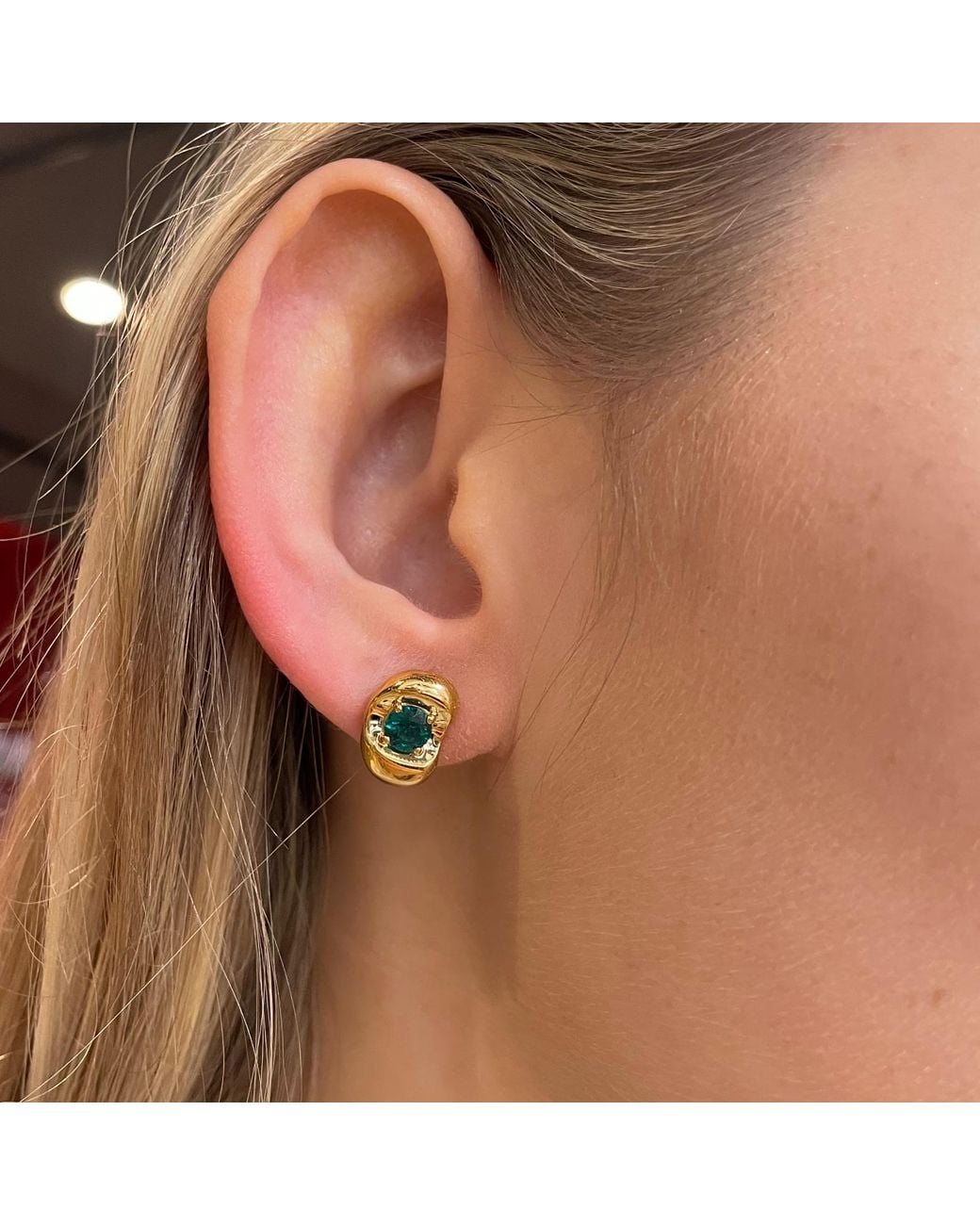 Juvetti Metallic Fava Earrings