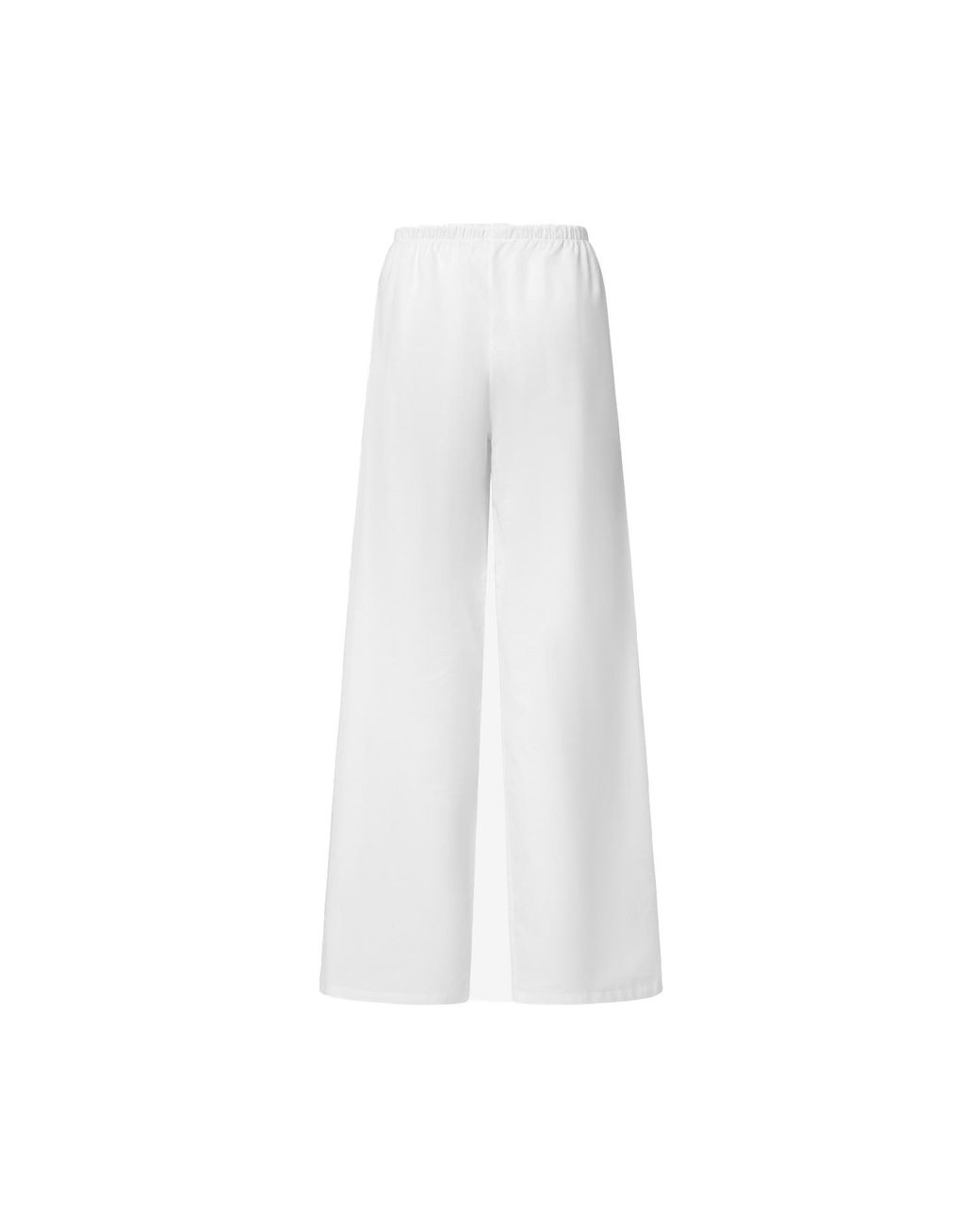 Audrey Vallens White Voile Drawstring Pants