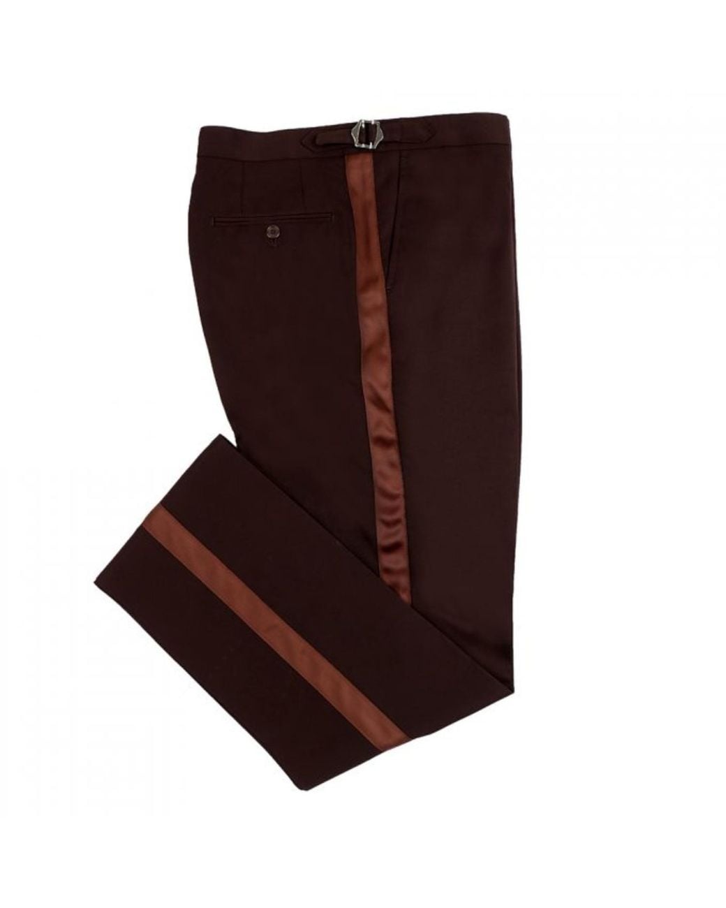 DAVID WEJ Red Aldo Plain Dress Trousers With Side Adjusters – for men
