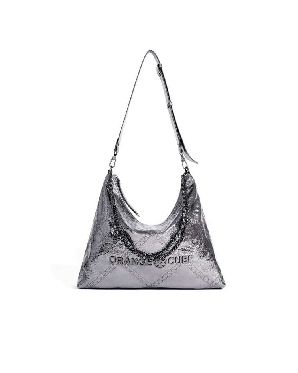 Orange Cube White Metropolitan Crossbody Bag