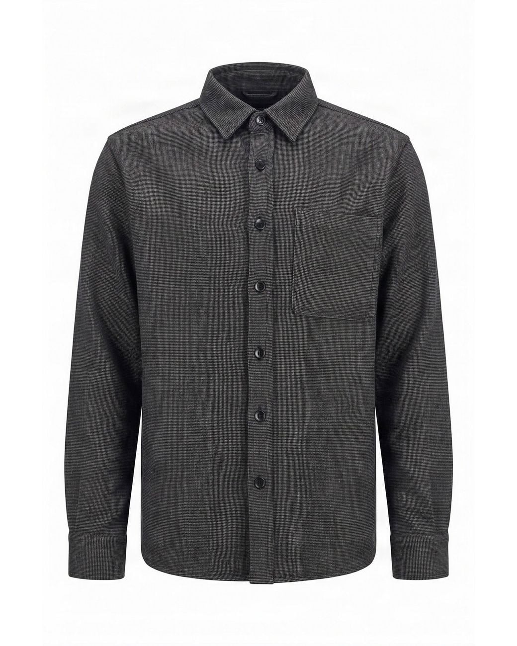 Komodo Gray Shanti Hand Woven Cotton Shirt for men