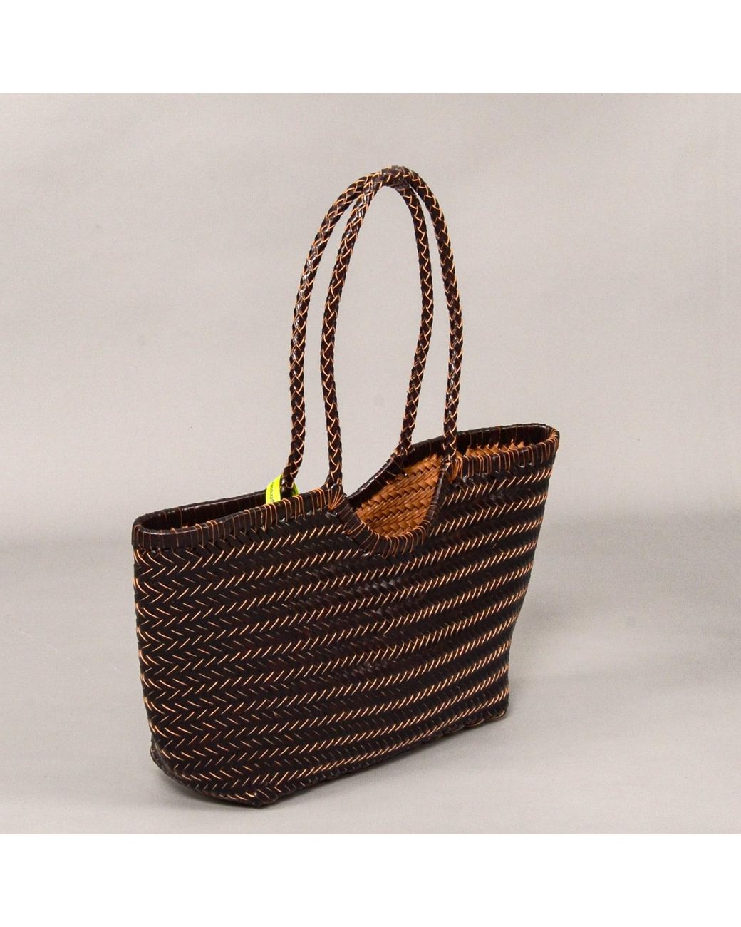 Rimini Black Hand Weaving Leather Bucket
