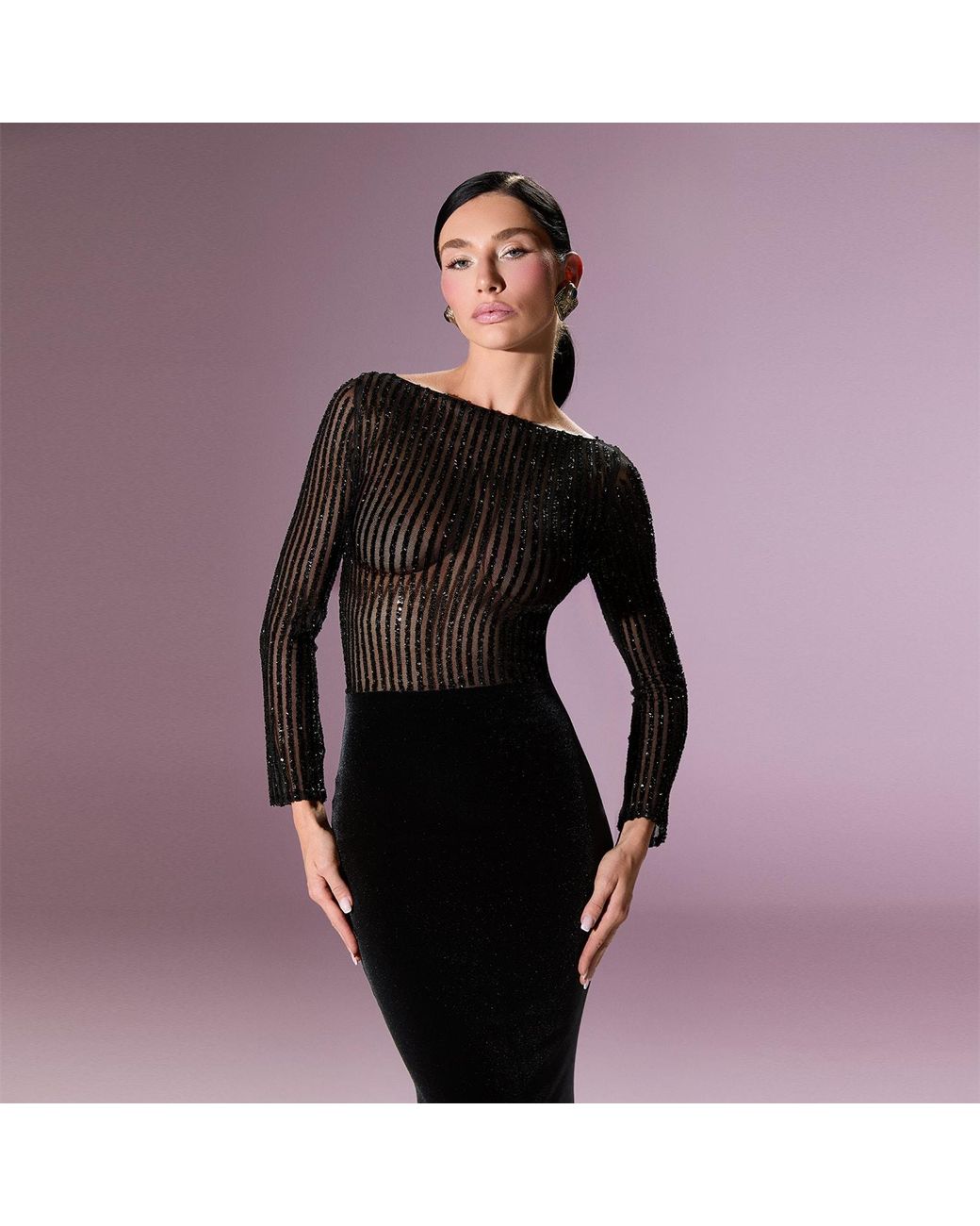 Nur Karaata Black Aureline Dress