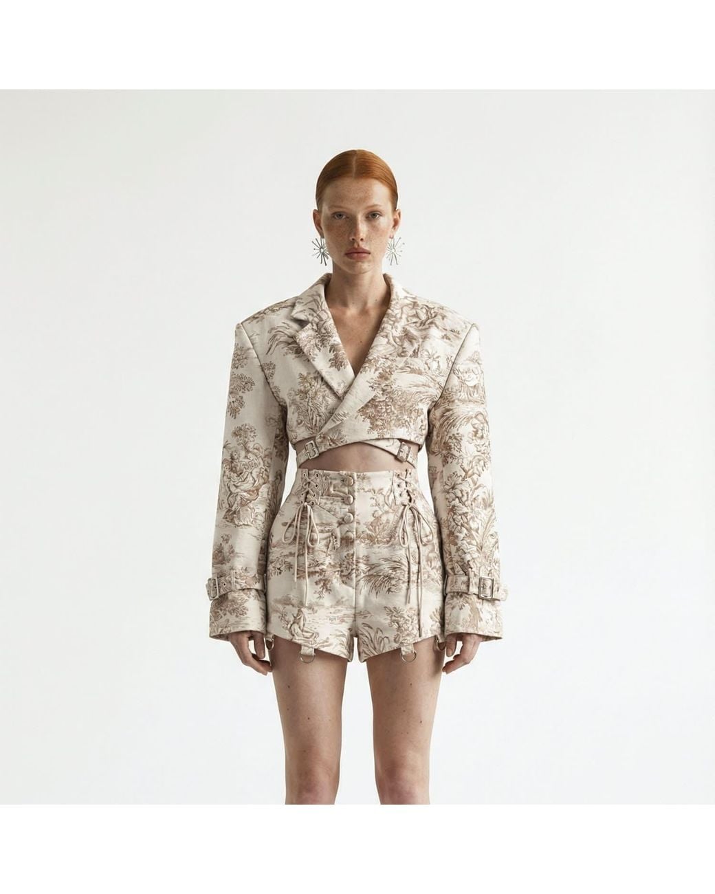 La Musa Gray Savoy Blazer