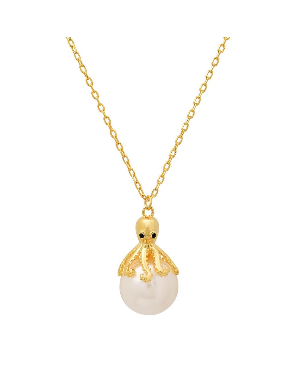 Kylie Harper Metallic Pearl Octopus Pendant Necklace