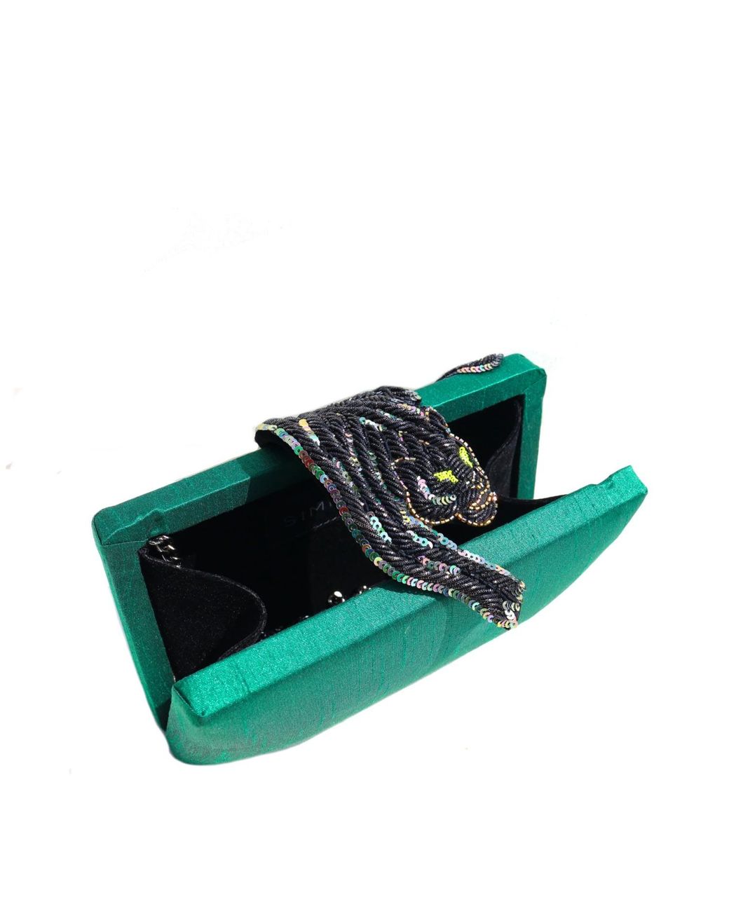 Simitri Green Hara Bagheera Clutch