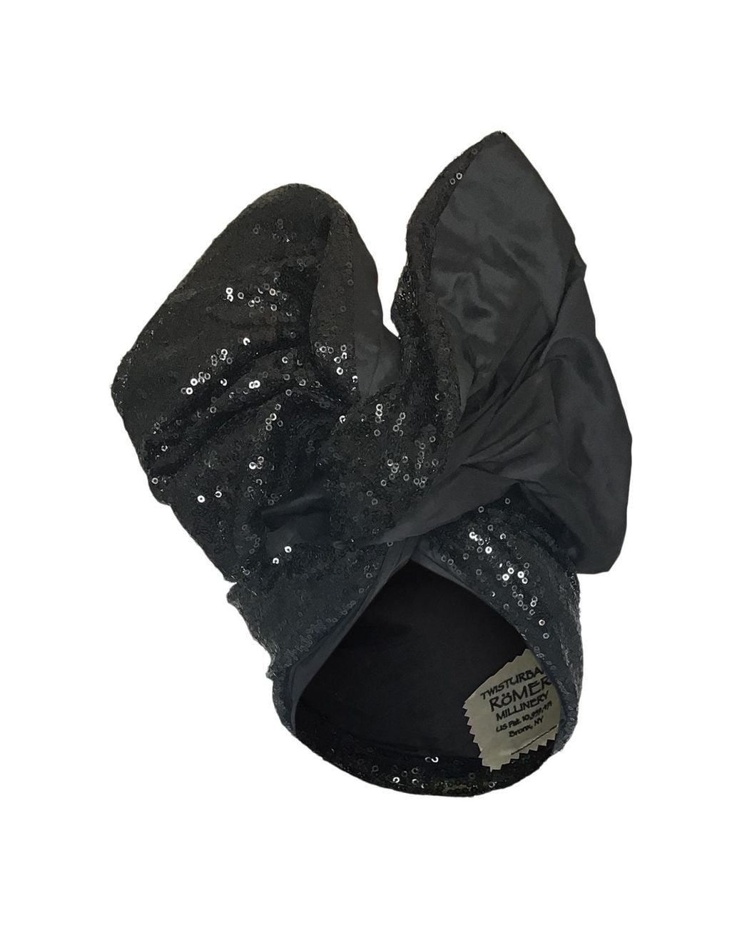 Romer Millinery Black Twisturban Turban