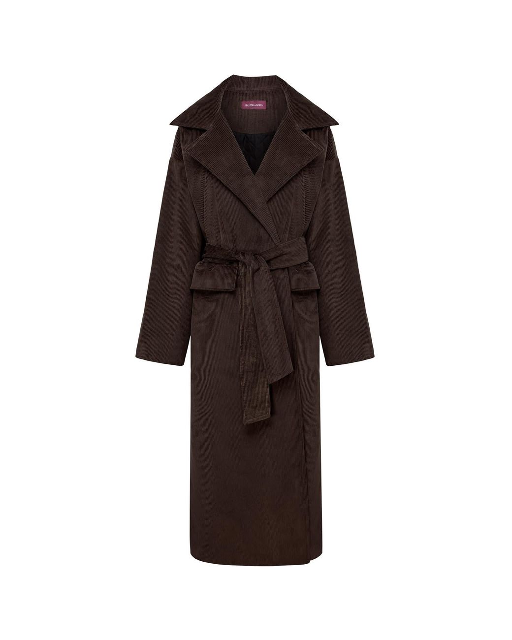 Mandragora Brown Corduroy Oversized Coat Area