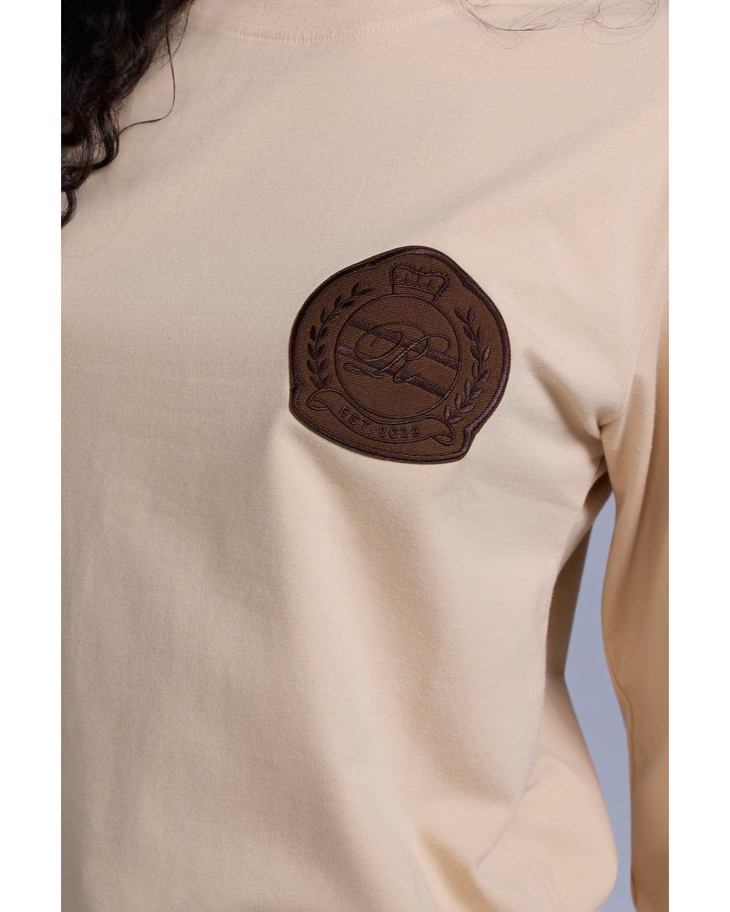 Rave on Trend Natural Neutrals Heritage Patch Long Sleeve