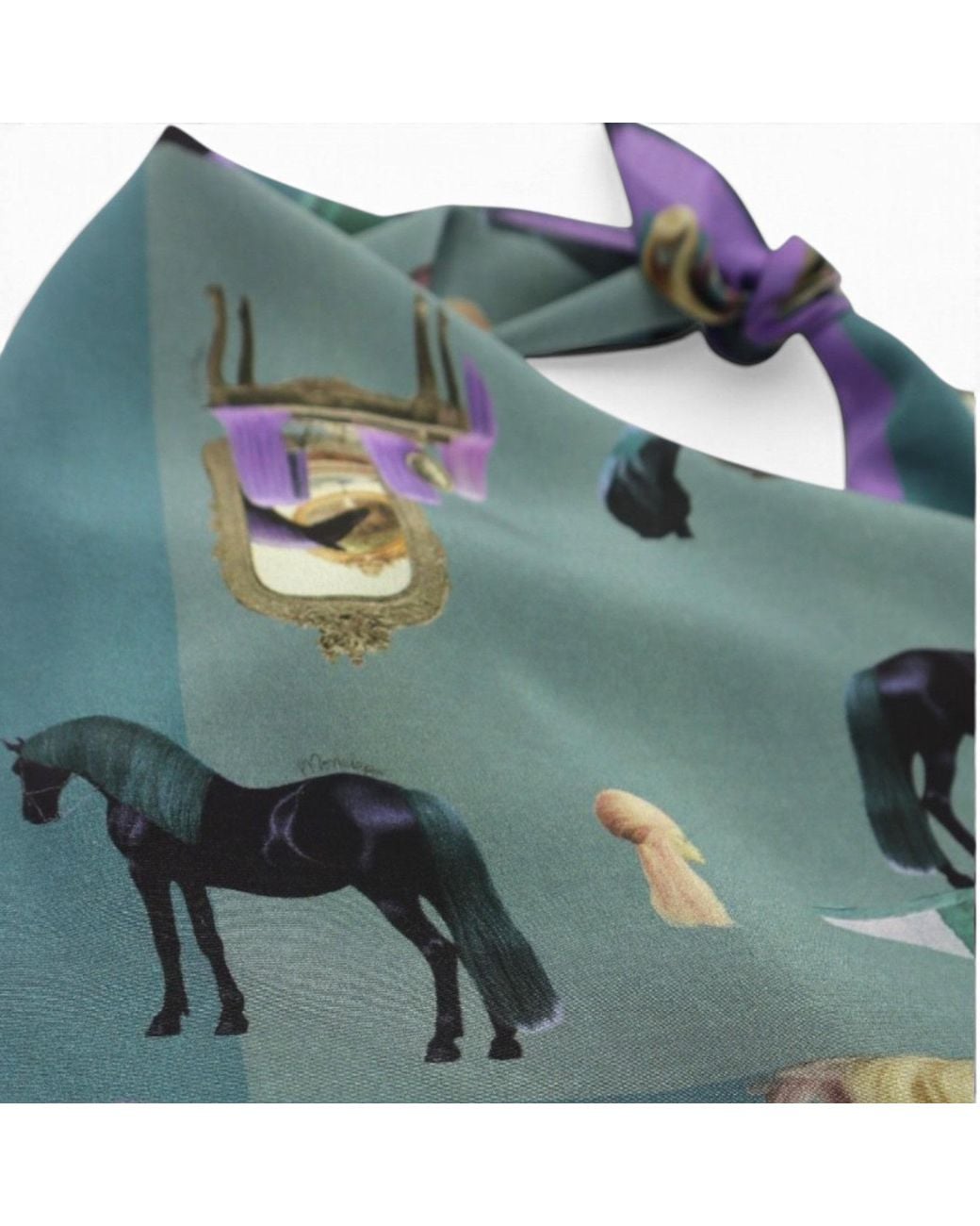 Monzlapur New York Green Horses Wear Wigs Small Scarf