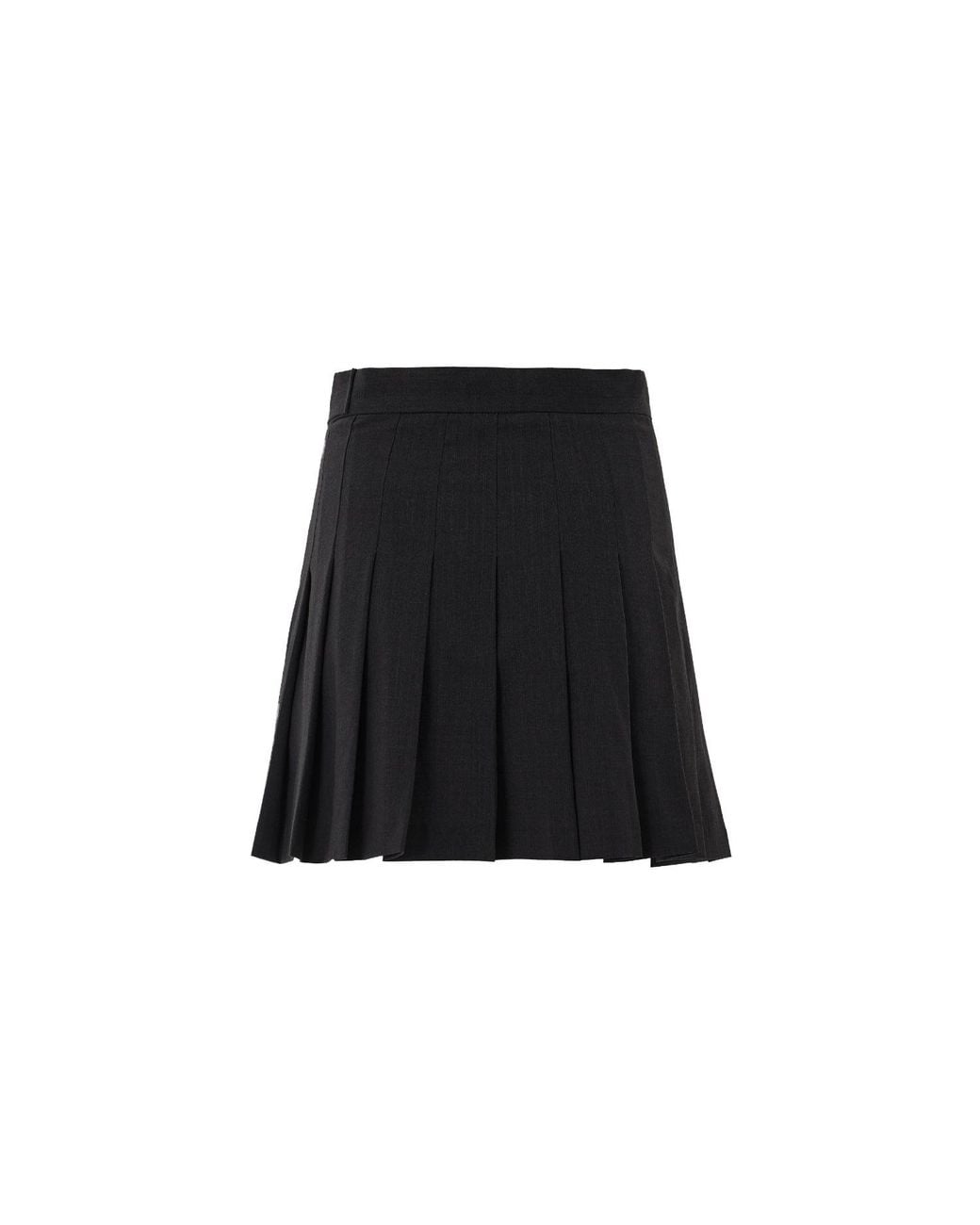 Lita Couture Black Wool Blend Mini Skirt