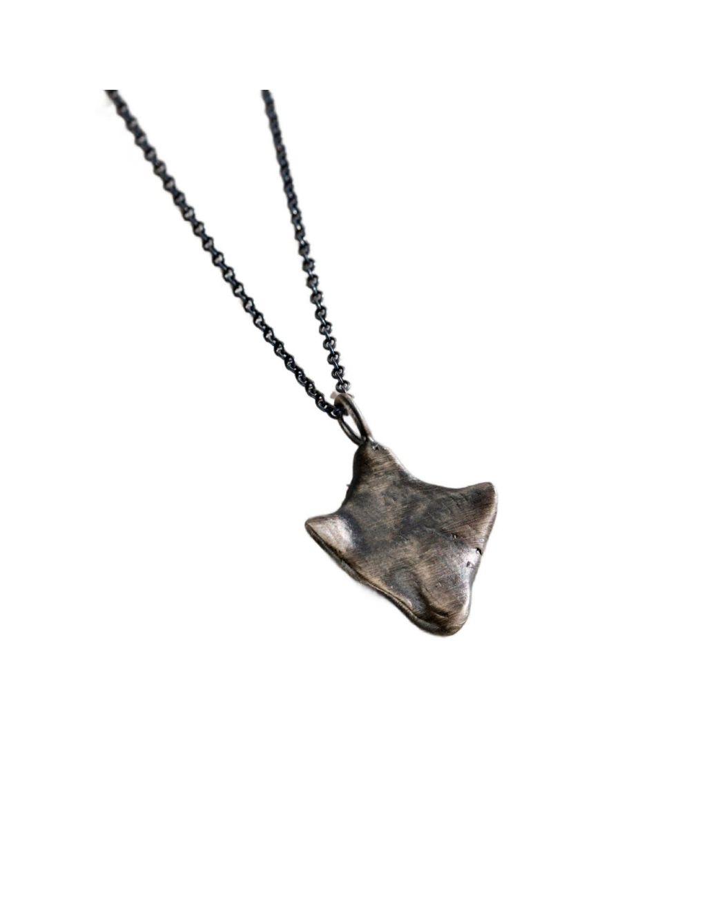 Posh Totty Designs Black Oxidised Sterling Seaworn Spear Pendant Necklace for men