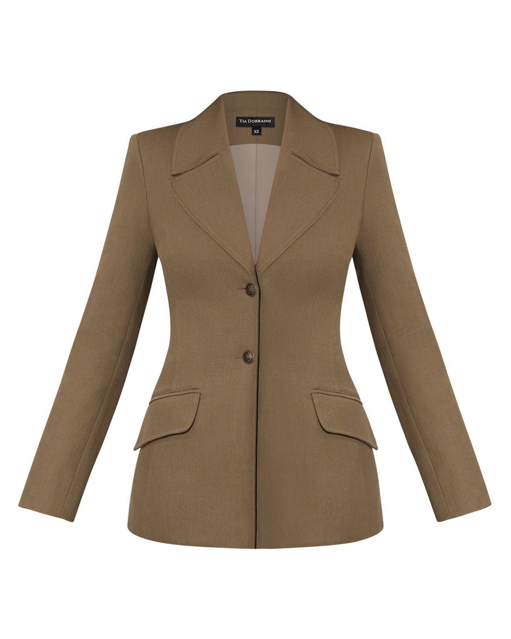 Tia Dorraine Green Single-Breasted Blazer
