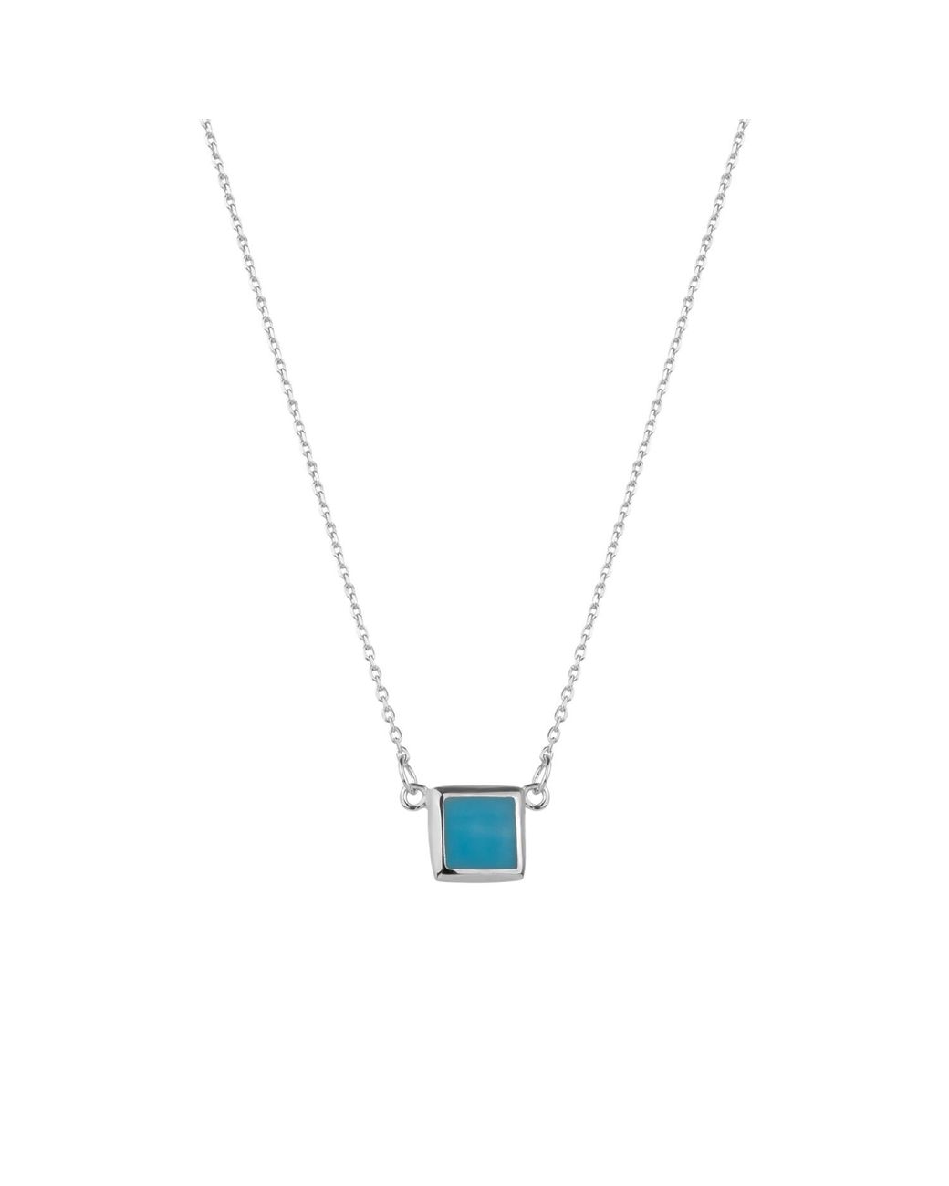 Spero London Metallic Square Sterling Necklace