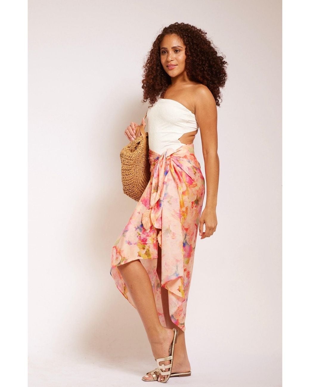 Yomisma Pink Signature Wrap Sarong