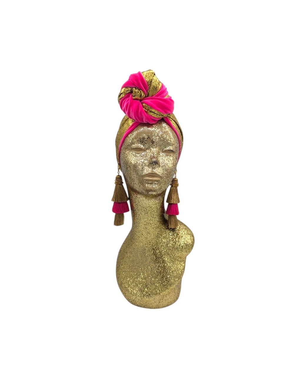 Julia Clancey Pink Golden Snazzy Hotty Swinglette Turban