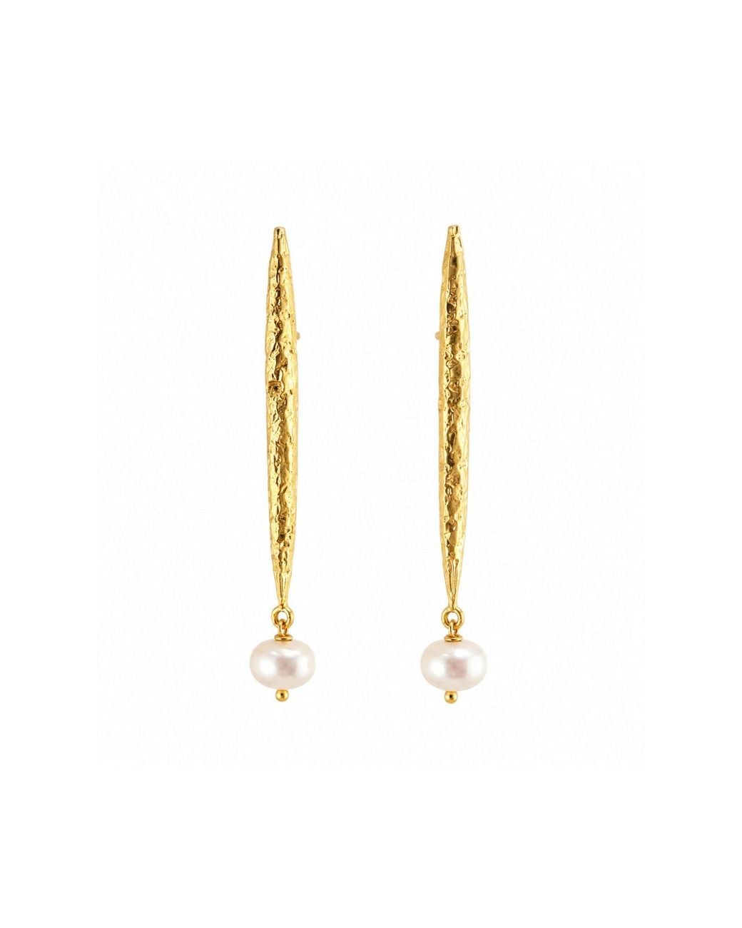Lalinde Metallic Pearl Earrings