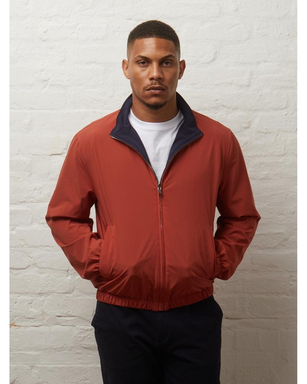 Guards London Red Eldridge Reversible Lightweight Harrington for men
